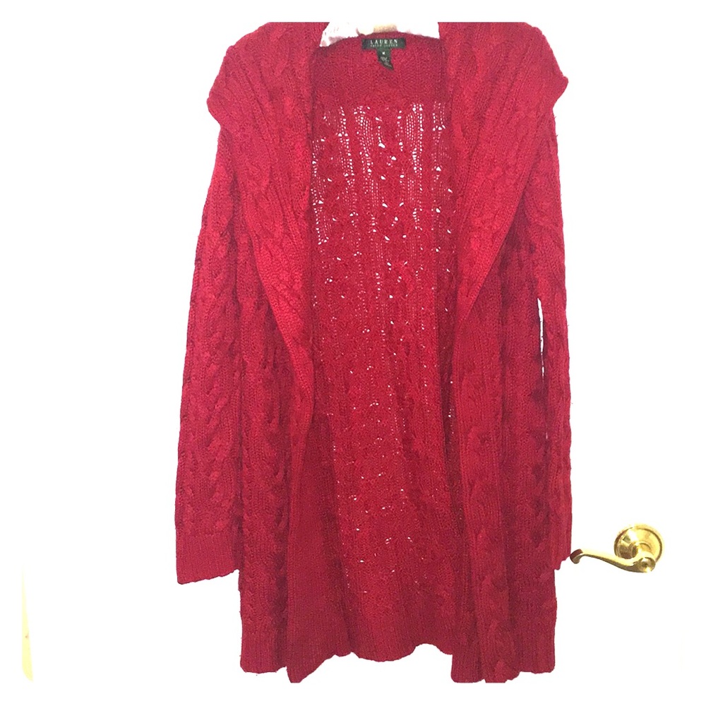 Ralph Lauren cable knit cardigan sweater